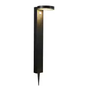 Rica Round Solar Pathway Light With Sensor 12V Black Stainless Steel 3000K - 2118158003