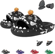 Jfxgjuv Christmas Shark Slides, Santa Shark Slides, Halloween Shark Slippers, Luminous Shark Slides, Shark Slides Glow in The Dark