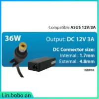 在飛比找蝦皮購物優惠-Asus Laptop Charger 12V 3A ADP