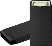 uxcell Money Envelope, 50 Pack 6.5" x 3.5" Cash Envelopes Money Holder Bags Budgeting Saving Challenge Letter for Gift Coins Checks Tickets Jewelry Passport Card, Black