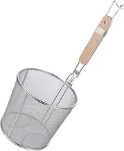 Alipis Wooden Handle Noodle Colander Mesh Strainer Spoon Stainless Steel Filter Scoop