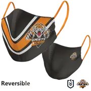 Wests Tigers NRL Kids Child Size Reversible Washable Face Mask