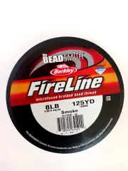 Berkley Fireline Grey Smoke 8LB 125Yd braided fish line bead thread lure tackle