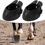 Horse Hoof Boots for Injury Protection Rubber Shoes for Hoof Guards Set of 2(M)