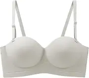 [Generic] Breathable Sports Bra Seamless Detachable Strapless Bra for Women with Small Chest Enhancement and No Ring Strong Support Sports Bras for Women