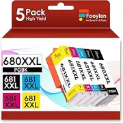 Fooylen 680 681 XXL Ink Cartridges Compatible for Canon PGI 680XXL 681XXL 680XL 681XL for TR8560 TR8660 TR8660a TS6160 TS6260 TS8160 TS8260 TS9160 TS9560 TS706（2 Black 1 Cyan 1 Magenta 1 Yellow