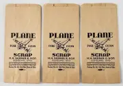 3 Paper Bags Airplane Plane Cigar H. H. Serrer & Son Cleveland, Ohio