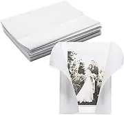 100 Pack Vellum Jackets for 5x7 Invitations, Pre-Folded Bulk Transparent Paper Envelope Liners for Wedding Cards and Scrapbooking