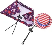 Polyester Lizard Hat Decorative Cloak Set Independence Day Wear-Cloak for Pet Lizards Hamsters