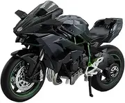 Motorcycle Model 1:12 for Kawasaki for H2R Alloy Motorcycle Toys Diecast Miniature Car Front Wheel Steering Motorbike Motorcycle Model with Steering Movable Stand