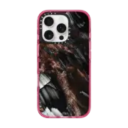 iPhone 16 Pro Impact Case MagSafe Compatible Brown Black Onyx Marble