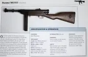 Suomi M1931 Submachine Gun Picture Out of Print Spec Sheet Article Decor