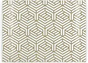 Glass Kitchen Chopping Board - Gold Geometric Rectangular Large Worktop Protector - Smooth Board Kitchen Cutting Board Worktop Saver with Non-Slip Feet 39cm x 28.5cm (15" x 11")