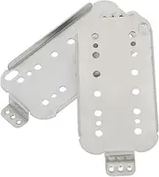 BESPORTBLE 2 PCS Humbucker Pickup Base Plate Set Pole Spacings Durable Cupronickel Guitar Neck Parts for Electric Guitar DIY
