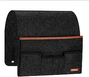 Couch Chair Armrest Storage Bag， Sofa Chair Armrest Organizer with 5 Pockets, Remote Control Holder, Recliner Couch Storage Bag(Dark Grey)