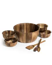 Kalmar Home 7pc X-Large Salad Bowl With Servers & Bowls