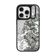 iPhone 16 Pro Mirror Ring Stand Case MagSafe Compatible Lucky Foo Dog by Gabe Shum