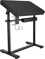 Heavy Duty Tattoo Arm Rest, Tattoo Armrest Stand with PU Leather Soft Sponge, Oversized Armrest Tattoo with Rack and Storage Compartment, Adjustable Height & Angle, Stable and Reliable