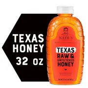 Nate's Texas 100% Pure, Raw & Unfiltered Honey - 32 oz. 32 Ounce (Pack of 1)