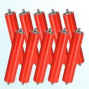 Set of 10 Belt Conveyor Roller, Durable Polyurethane Transmission Conveyor Rollers Dia 1.4inch 2inch 2.4inch 2.8inch, for Warehouses and Assembly Line Smooth Movement(10 Pcs D-2inch/50mm,L-190MM/7.5")