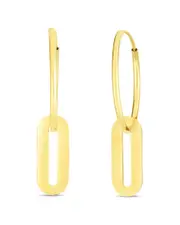14K Italian Gold Dangle Earrings