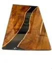 Walnut Epoxy Resin Table Live Edge Custom Order For Restaurant & Bar Counter Top