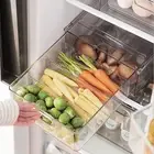 Pull-Out Drawer Refrigerator Organizer - Clear Bin with Handle, BPA Free, 6.34QT