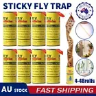 8-80 Rolls Sticky Fly Trap Paper Strip Insect Bug Catcher Strip Flies Sticker