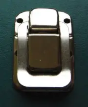 Gibson & others Case Latch Nickel Larger version with holes in hasp w rivets