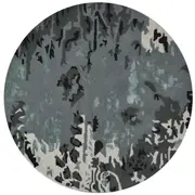 Handmade Coastal Wool Rug-6265-Silver-150x150cm