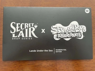 MTG Secret Lair x Spongebob Squarepants: Lands Under The Sea - RAINBOW FOIL NM/M