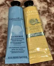 (2) Crabtree & Evelyn Hand Theraphy La Source & Tarocco Orange Eucalyptus Sage