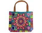Extra Large Floral Mandala Geometric Embroidered Tote Bag Handmade Boho Purse