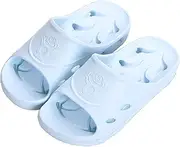 [BAI HOU] Shower Sandal Boys & Girls Slide Sandals Kids Water Shoes Beach/Pool Side Leak Slippers with Drain Holes Non-Slip Bathroom Slippers Soft Sole Open Toe House Slippers EVA Platform