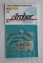 Archer 1/72 USMC M1A1 Abrams Tank Markings Desert Camo MPS 2 OIF Iraq #2 AR72193