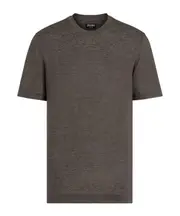 Zegna Oasi Lino T-Shirt IT54 dark brown