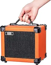 Coolmusic 10G Dual-Powered Bluetooth Guitar Amplifier, Portable Electric Guitar Amplifier with 10W Speaker, Guitar Amplifier with Gain/Bass/Treble Controls (Including EUR Adapter)(10G)