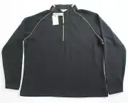 New $228 Robert Graham X Quarter Zip Pullover TAYLORE Men's 3XL Black Polyester