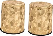 Toyvian 2Pcs Cylindrical Leather Dice Cup Cheating Dice Box for Ktv and Party Games and Stylish Design with Golden Pieces Pattern