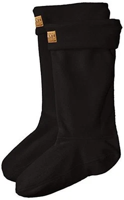 NWT New Joules Welton Black Fleece Rain Boot Rainboot Welly Inserts Socks