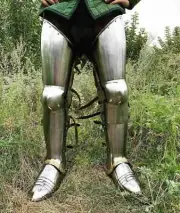 Medieval Full Leg Armor Set SCA LARP Steel Leg Protection Guard Crusader Greaves