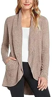 [Max & Mia] Ladies' The Essential Travel Cardigan, Mocha, Large
