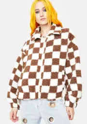 Next Move Sherpa Checkered Jacket
