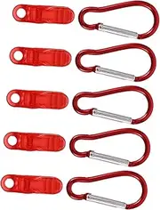 10pcs Heavy Duty Tarp Clips with Carabiner Hooks Alligator Clips for Rv Awnings Outdoor Camping Canopy Fasteners Quick Setup and Versatile Hanging