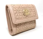 Tory Burch Bryant Leather Mini Trifold Wallet: Light Oak: NWT - $150 MSRP!