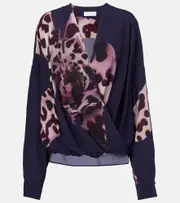 [Dries Van Noten] Dries Van Noten Printed blouse AU 12 blue