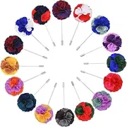 [OATIPHO] 16pcs Flower Collar Brooch Handmade for Elegant Suit Decoration Suitable for Parties Anniversaries Valentine Day and More Mixed Options