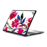 MacBook Air 13-inch (M1 / Intel) Impact Case POCKETFUL OF POSIES Pink Red Teal Green, Floral Watercolor Painting Flowers Colorful Art Girly Pretty Spring Summer Garden Whimsical Fuchsia Bold Feminine Chic Lovely Romantic Design