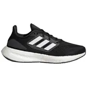 Adidas Womens Pureboost 22 Soft Boost Cushioned Running Shoes (Black/White)