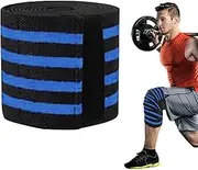 Knee Compression Sleeve - Elastic Weightlifting Knee Pads | No-Slip Braces Lifting Straps, Flexible Compression Sleeve Wraps for Squats, Weightlifting, Powerlifting, Leg Press